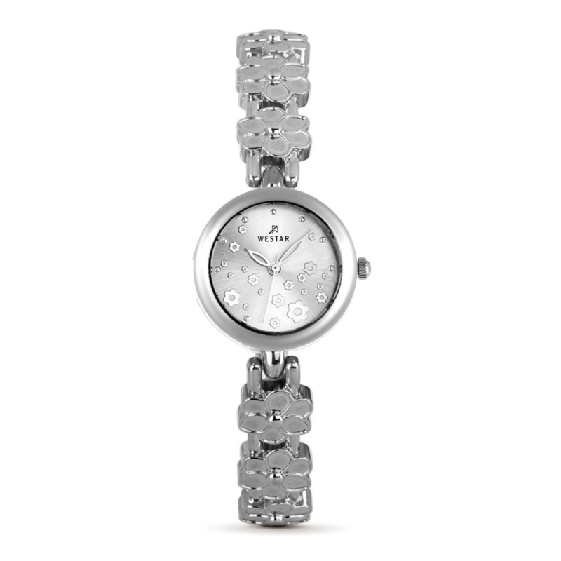 

Westar Analog Watch for Women with Stainless Steel Band, Water Resistant, 20274STN107, Silver-Silver