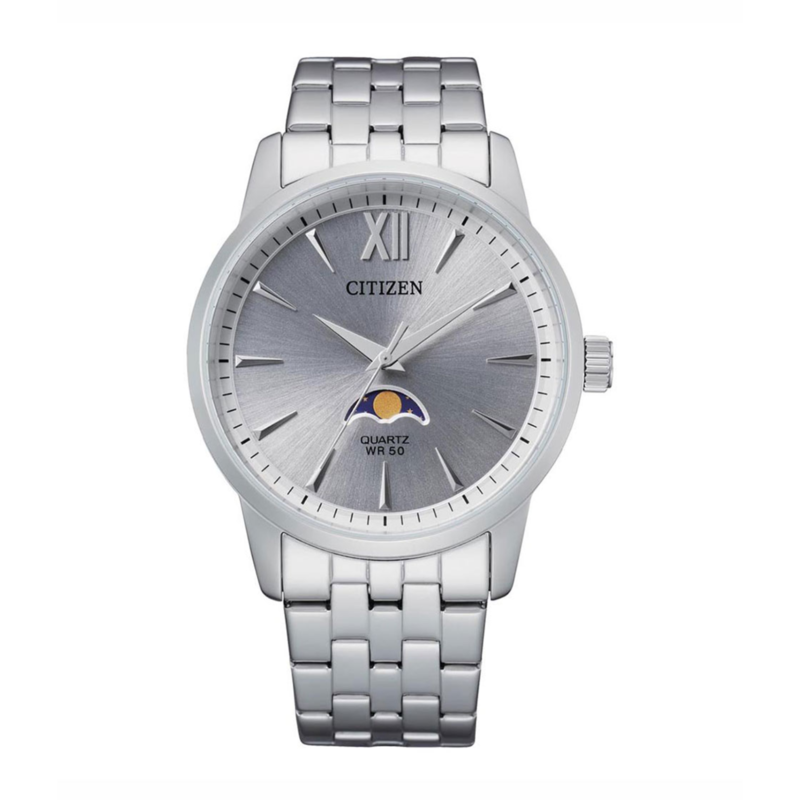 

Citizen Analog Watch for Men with Stainless Steel Band, Water Resistant, AK5000-54A, Silver-Silver