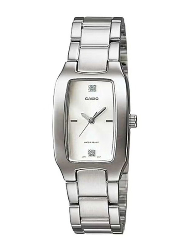 

Casio Analog Watch for Women with Stainless Steel Band, Water Resistant, LTP-1165A-7C2, Silver-White