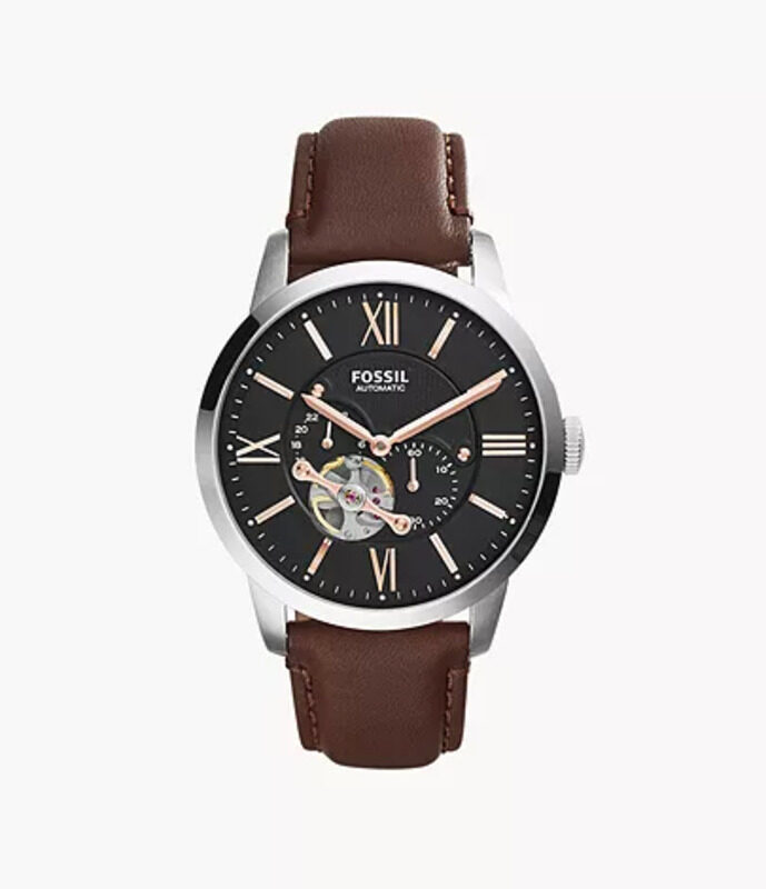 

Fossil Townsman Analog Watch for Men with Leather Band, Water Resistant and Chronograph, ME3061, Brown-Multicolour