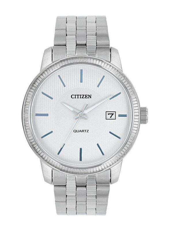 

Citizen Analog Watch for Men with Stainless Steel Band, Date and Water Resistant, DZ0050-57A, Silver-White