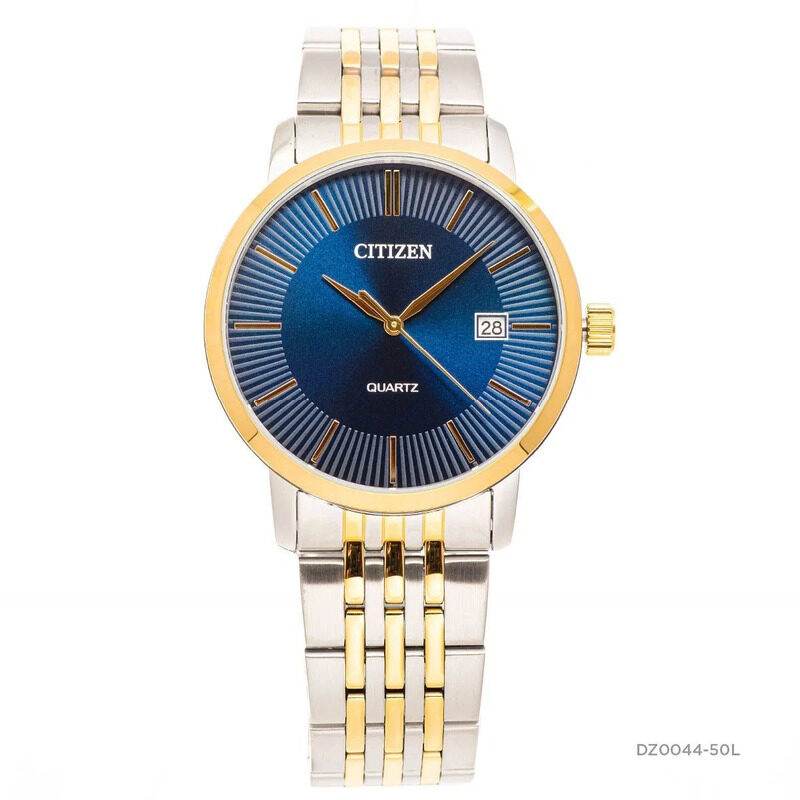 

Citizen Analog Watch for Men with Stainless Steel Band, Water Resistant, DZ0044-50L, Multicolour-Blue