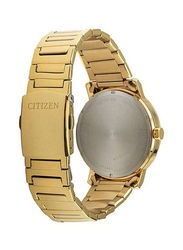 Citizen Analog Watch for Men with Stainless Steel Band and Water Resistant, BE9182-57A, Gold-White