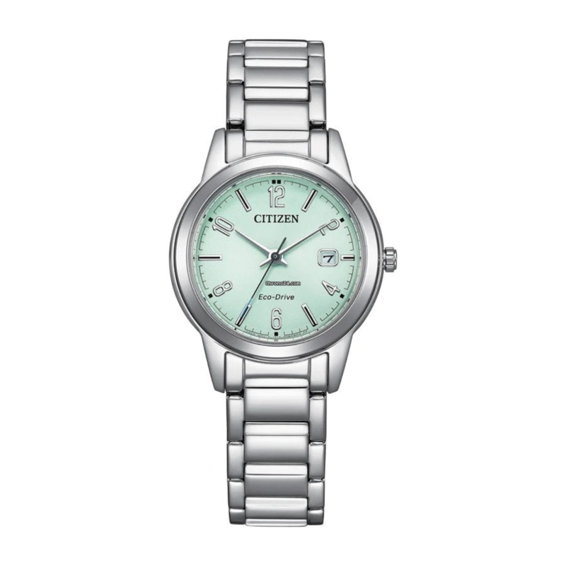 

Citizen Analog Watch for Women with Stainless Steel Band, Water Resistant, FE1241-71X, Silver-Green