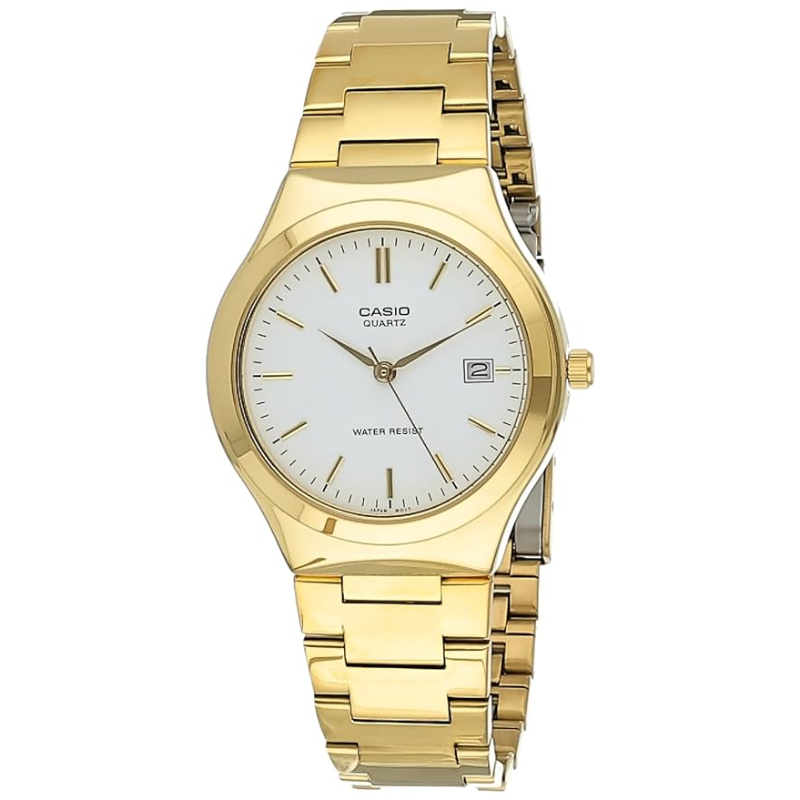 

Casio Enticer Analog Watch for Men with Stainless Steel Band, Water Resistant, MTP-1170N-7ARDF, Gold-White