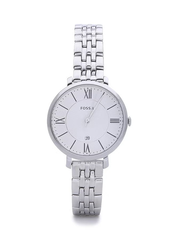 Fossil Analog Watch for Women with Stainless Steel Band, Water Resistant, ES3433, Silver