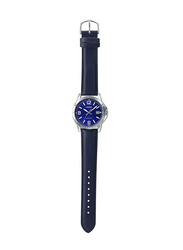 Casio Dress Analog Watch for Women with Leather Band, Water Resistant, LTP-V004L-2BUDF, Blue