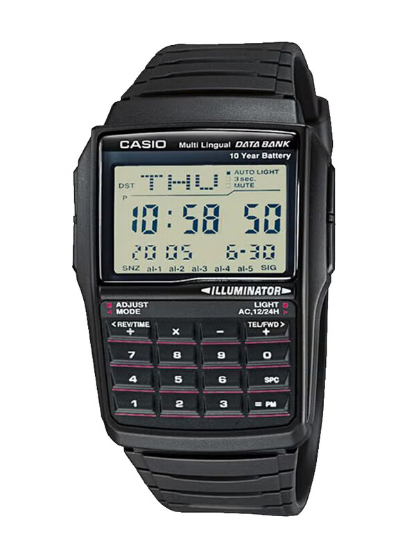 

Casio Digital Watch for Men with Resin Band, Water Resistant, DBC321A, Black