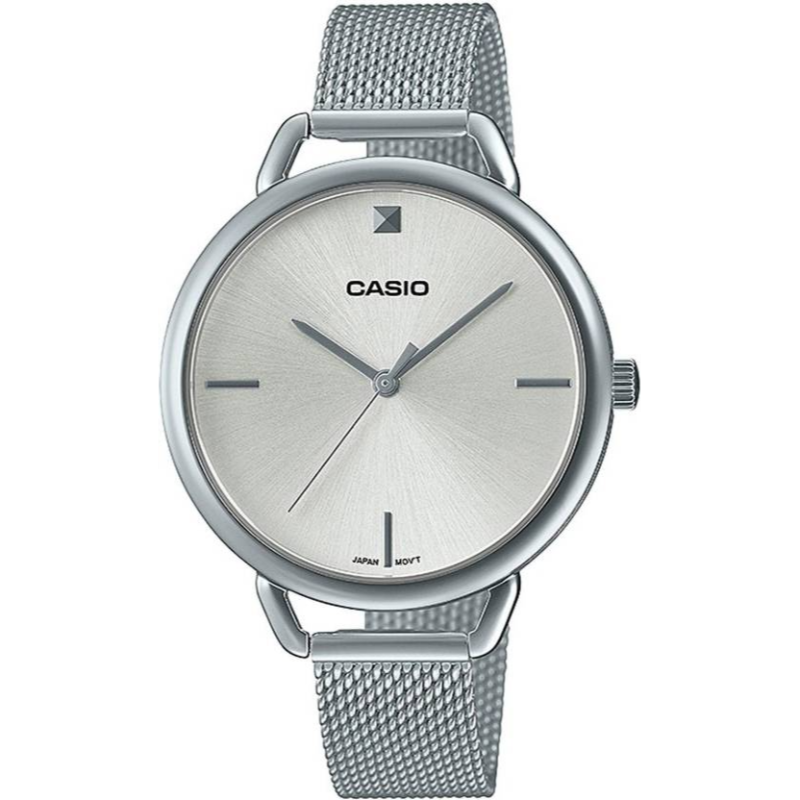 

Casio Enticer Analog Watch for Women with Stainless Steel Band, Water Resistant, LTP-E415M-7CDF, Silver-Silver