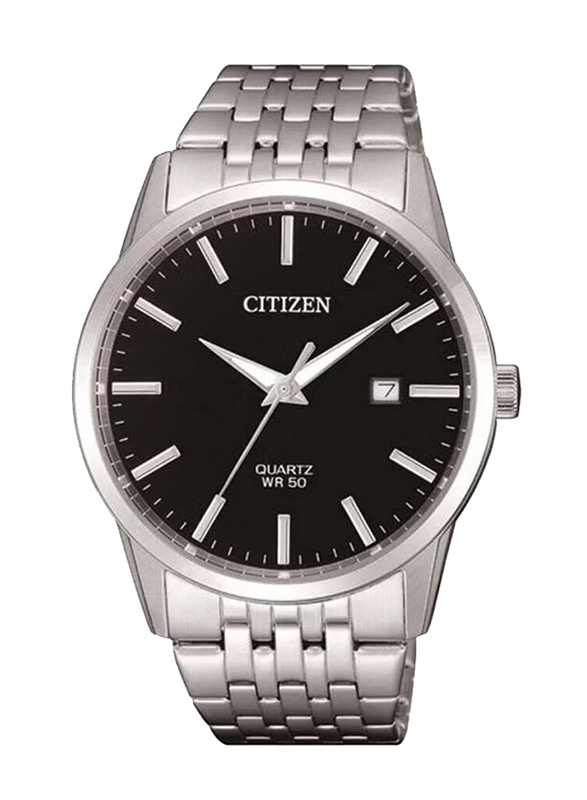 Citizen Analog Watch for Men with Stainless Steel Band, Water Resistant, BI5000-87E, Silver-Black