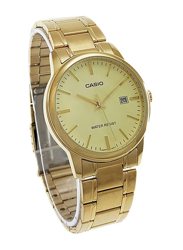 Casio Dress Analog Watch for Women with Stainless Steel Band, Water Resistant, LTP-V002G-9AUDF, Gold