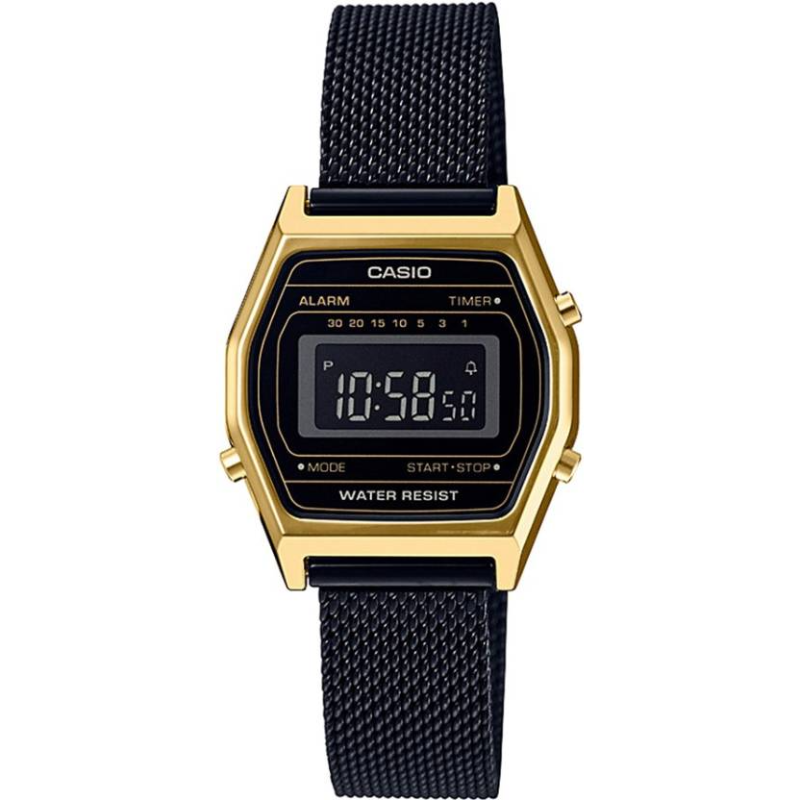

Casio Vintage Series Digital Unisex Watch with Stainless Steel Band, Water Resistant, LA690WEMB-1BDF, Black-Black