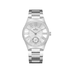 Imperial Analog Watch for Women with Stainless Steel Band, Water Resistant, GZ8667L, Silver-White