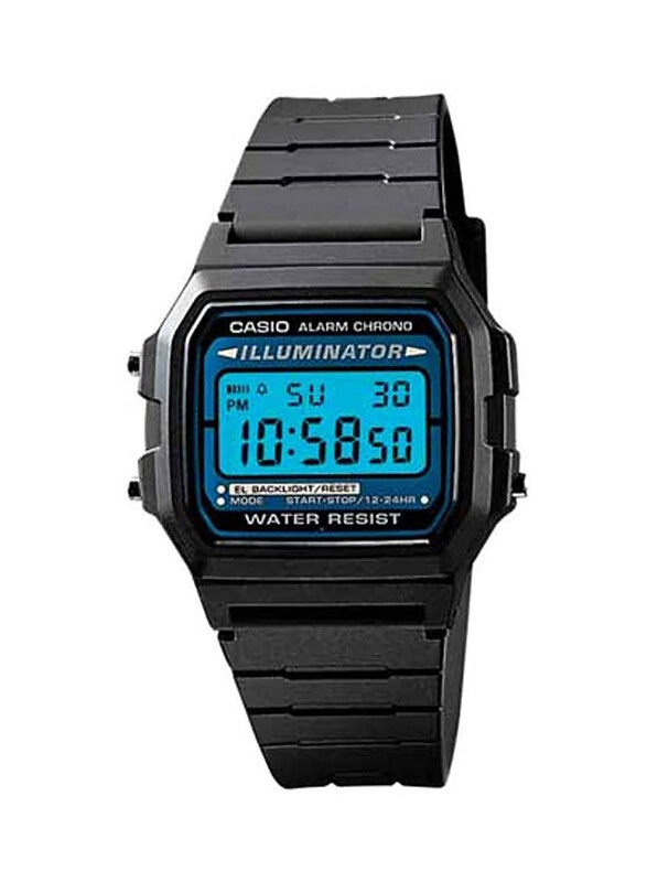 

Casio Digital Watch for Men with Resin Band, Water Resistant, F-105W-1ADF (TH), Black-Grey