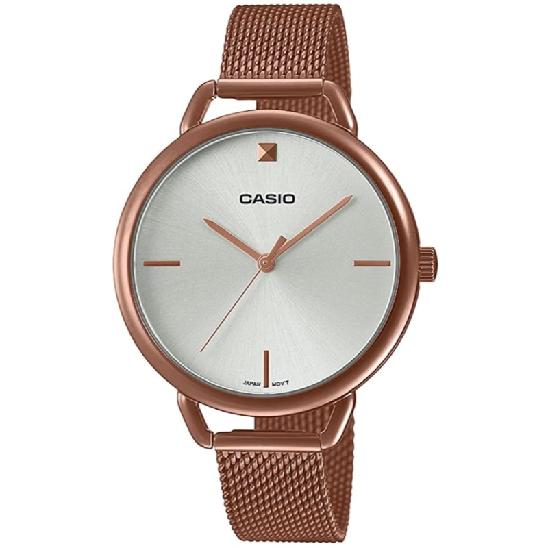 

Casio Enticer Analog Watch for Women with Stainless Steel Band, Water Resistant, LTP-E415MR-7CDF, Rose Gold-Silver