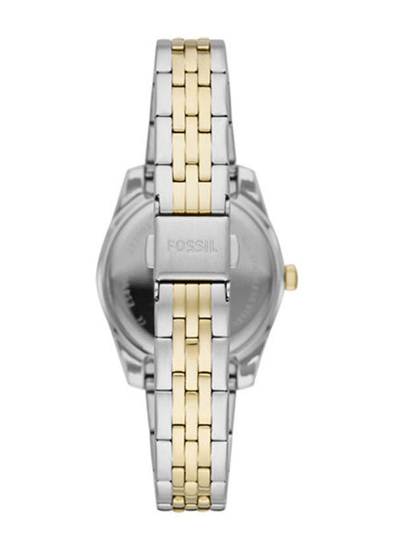 Fossil Analog Wrist Watch for Women with Stainless Steel Band, Es4949, Silver/Gold-Gold