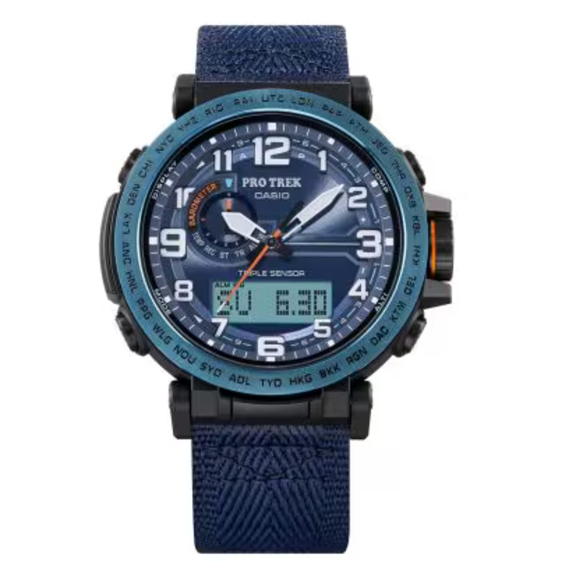 

Casio Edifice Analog/Digital Watch for Men with Resin Band, Water Resistant, PRG-601YB-2, Blue-Blue