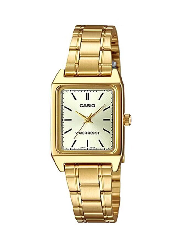 

Casio Dress Analog Watch for Women with Stainless Steel Band, Water Resistance, LTP-V007G-9E, Gold