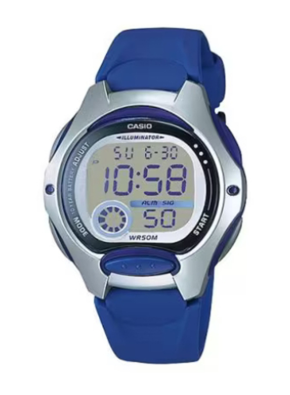 

Casio Standard Digital Watch for Women with Resin Band, Water Resistant, LW-200-2AVDF, Blue-Transparent