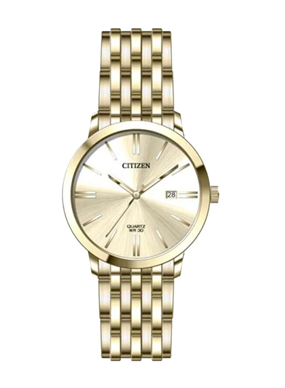 

Citizen Analog Watch for Men with Stainless Steel Band, Water Resistant, DZ0002-50P, Gold-Gold