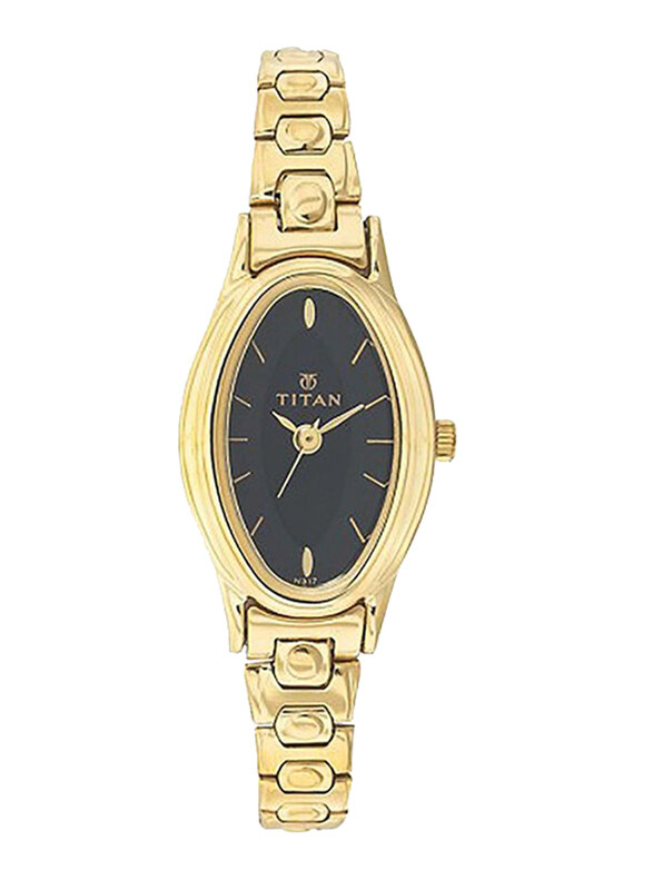 

Titan Analog Watch for Women with Stainless Steel Band, 2214YM03, Gold-Black