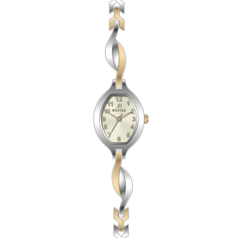 

Westar Analog Watch for Women with Stainless Steel Band, Water Resistant, 20225CBN102, Multicolour-White