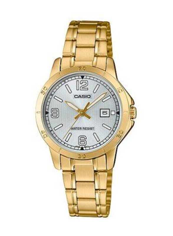 

Casio Analog Watch for Women with Stainless Steel Band, Water Resistant, LTP-V004G-7B2UDF, Gold-Silver