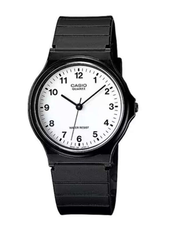 

Casio Analog Watch for Men with Resin Band, Water Resistant, MQ-24-7BLDF, Black-White