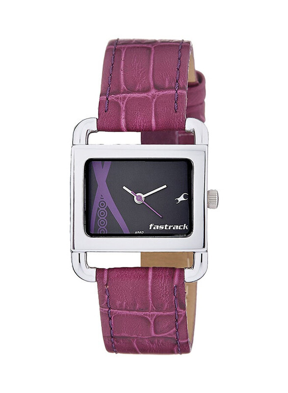 

Fastrack Analog Watch for Women with Leather Band, Water Resistant, 9734SL01J, Purple-Multicolour