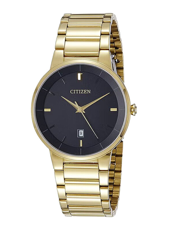 

Citizen Analog Watch for Men with Stainless Steel Band, Water Resistant, BI5012-53E, Gold-Black