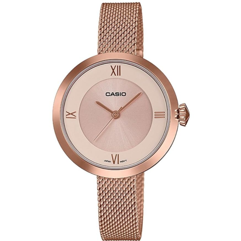 

Casio Analog Watch for Women with Metal Band, Water Resistant, LTP-E154MPG-4ADF, Rose Gold-Rose Gold
