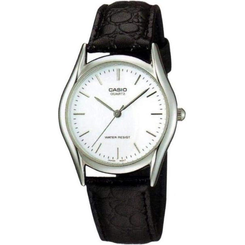 

Casio Analog Watch for Men with Leather Band, Water Resistant, MTP-1094E-7ADF, Black-White