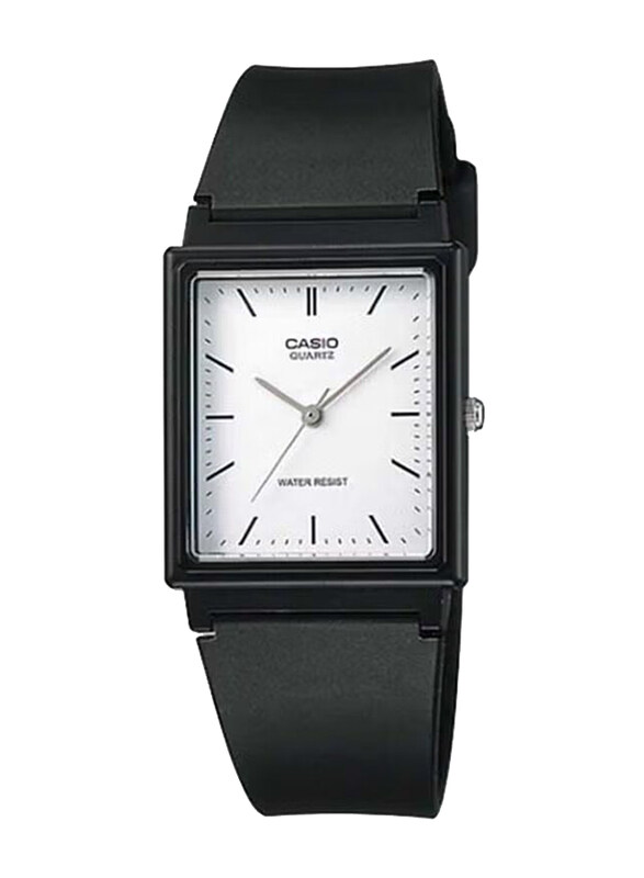 

Casio Analog Unisex Watch with Resin Band, Water Resistant, MQ-27-7EDF, Black-White