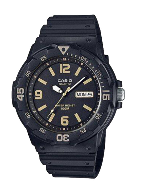 

Casio Analog Watch for Men with Resin Band, Water Resistant, MRW-200H-1B3VDF, Black-Black