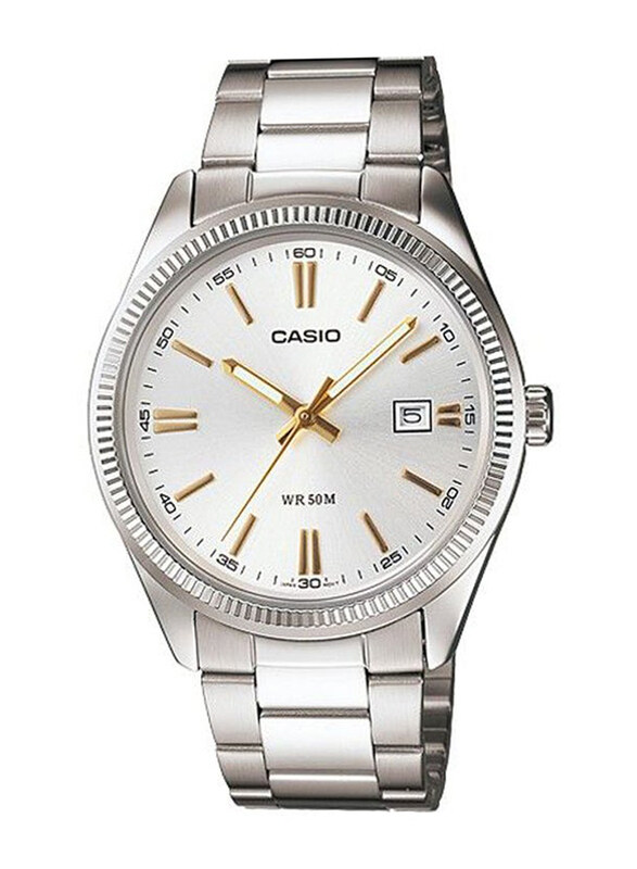 

Casio Analog Watch for Men with Stainless Steel Band, Water Resistant, MTP-1302D-7A2VDF, Silver-Silver