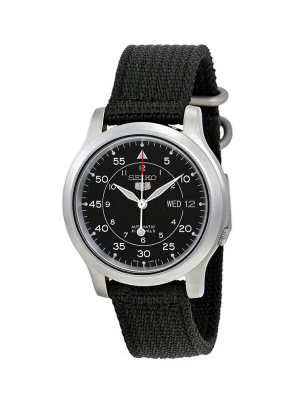

Seiko Analog Watch for Men with Nylon Band, SNK809, Black