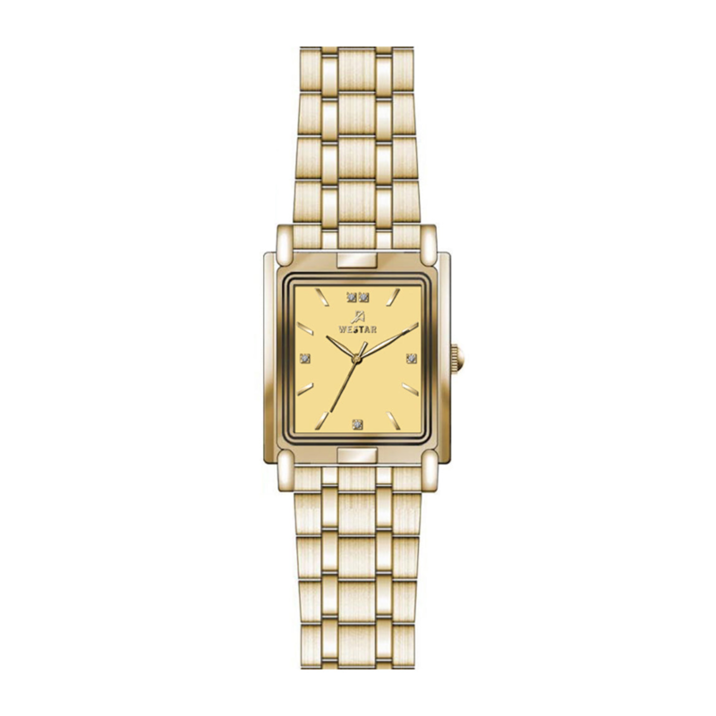 

Westar Analog Watch for Women with Stainless Steel Band, Water Resistant, EX6590GPN108, Gold-Gold