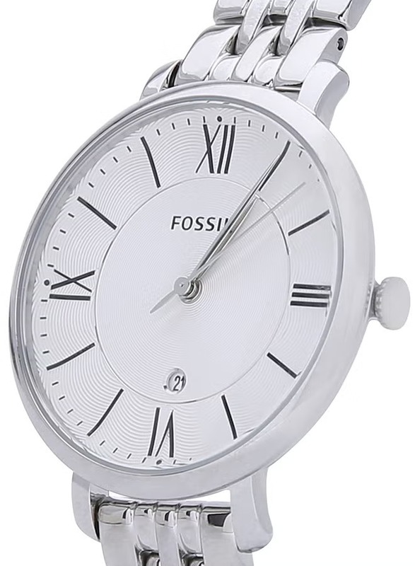 Fossil Analog Watch for Women with Stainless Steel Band, Water Resistant, ES3433, Silver