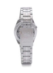 Seiko Series 5 Analog Watch for Men with Stainless Steel Band, SNK559J1, Silver-White