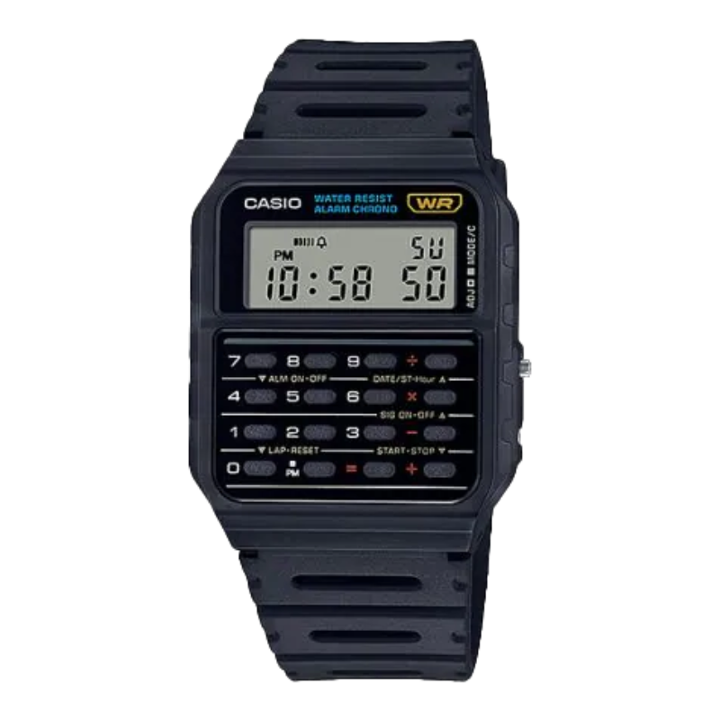 

Casio Vintage Series Digital Watch for Men with Resin Band, Water Resistant, CA-53W-1ZDR, Black-Black