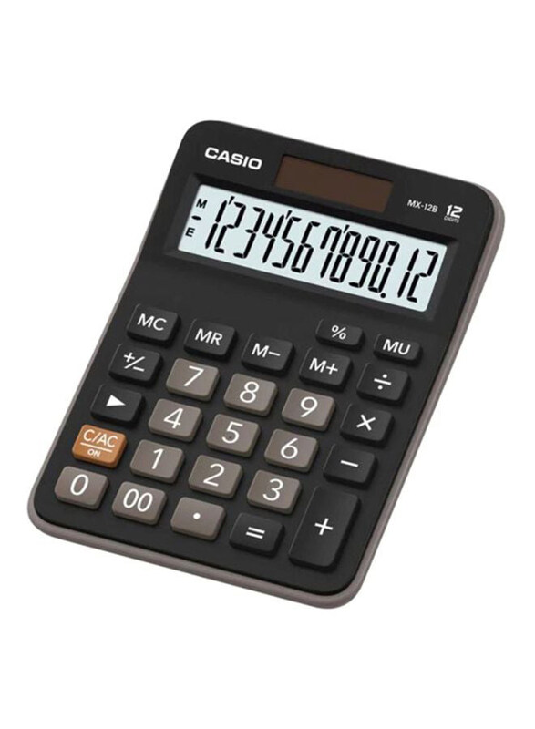 

Casio 12-Digit Calculator, MX-12B, Black/Grey