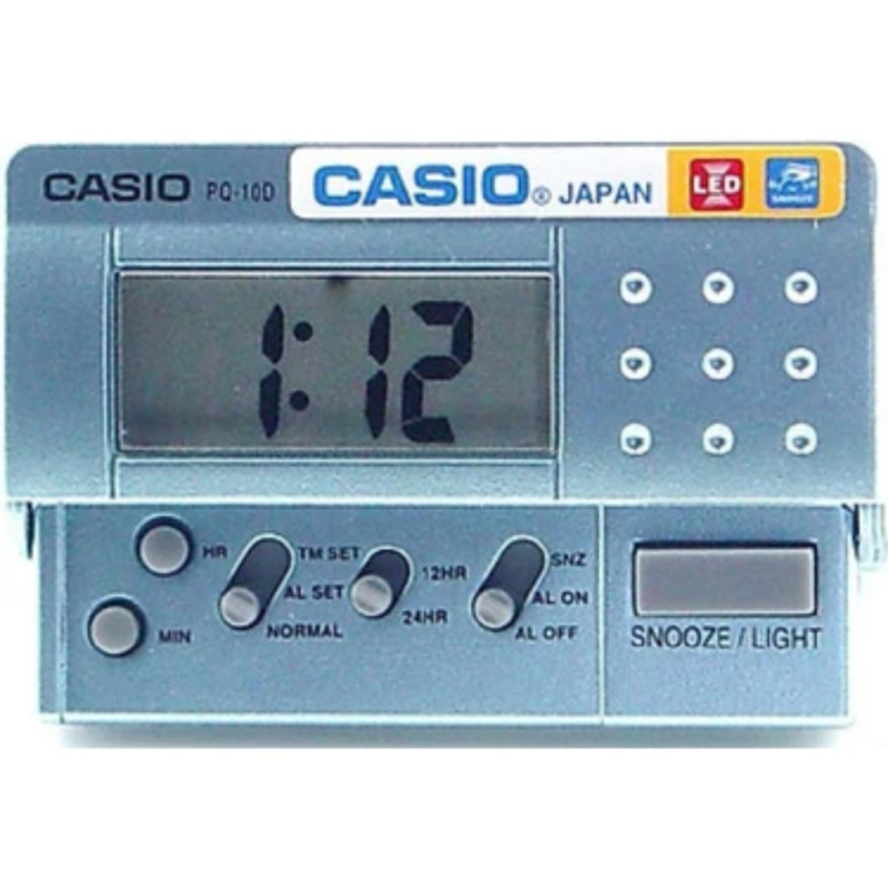 

Casio Digital Table Clock, PQ-10D-2RDF, Blue