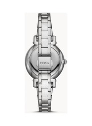 Fossil Analog Wrist Watch for Women with Stainless Steel Band, Water Resistant, ES4864, Silver-White
