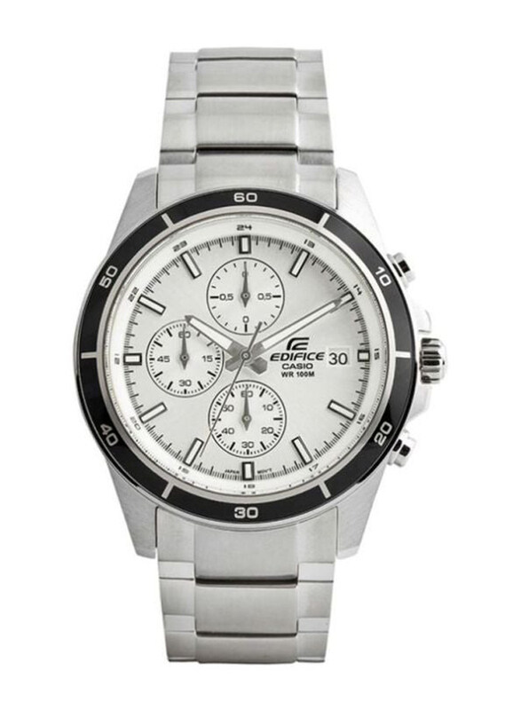 

Casio Edifice Analog Watch for Men with Stainless Steel Band, Water Resistant and Chronograph, EFR-526D-7AVUDF, Silver