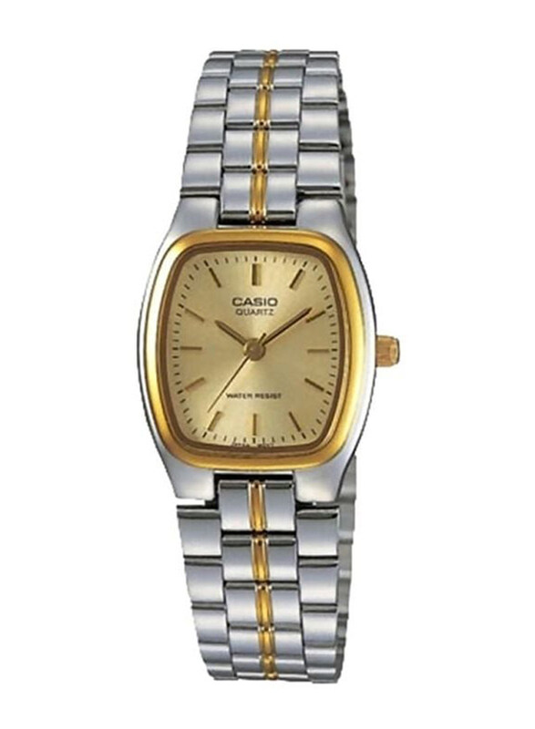 

Casio Enticer Analog Watch for Women with Stainless Steel Band, Water Resistant, LTP-1169G-9ARDF, Silver/Gold-Gold