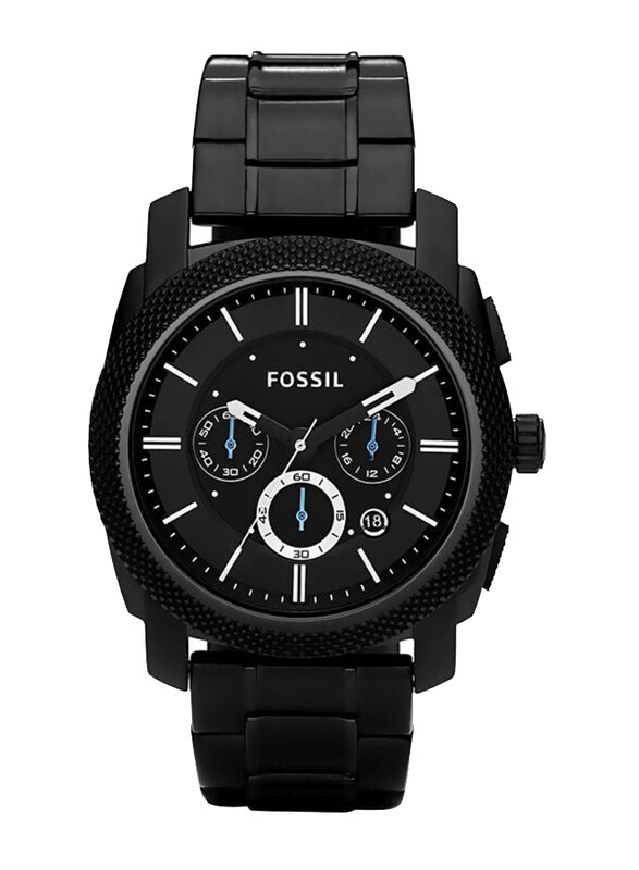 Fossil Machine Analog Watch for Men with Stainless Steel Band and Water Resistant, FS4552, Black