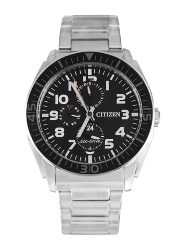 

Citizen Analog Watch for Men with Stainless Steel Band, Water Resistant and Chronograph, AP4010-54E, Silver-Black