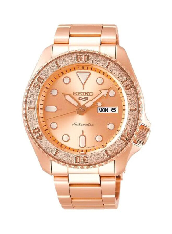 

Seiko Analog Watch for Men with Stainless Steel Band, Water Resistant, SRPE72K1, Rose Gold