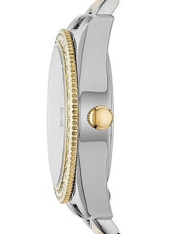 Fossil Analog Watch for Women with Stainless Steel Band, Water Resistant, ES4319, Silver-Gold