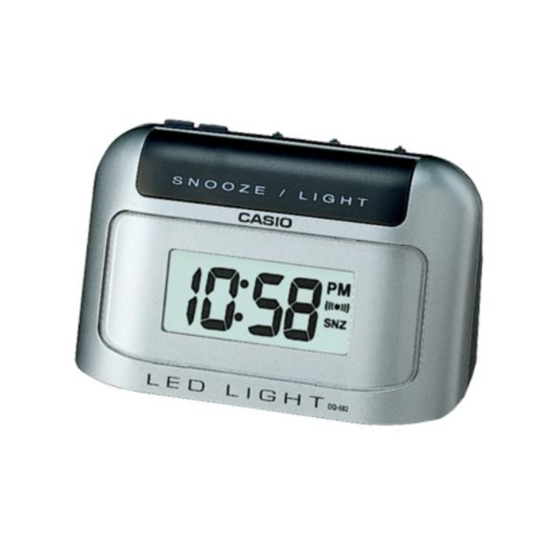 

Casio Digital Table Clock, DQ-582D-8RDF, Grey